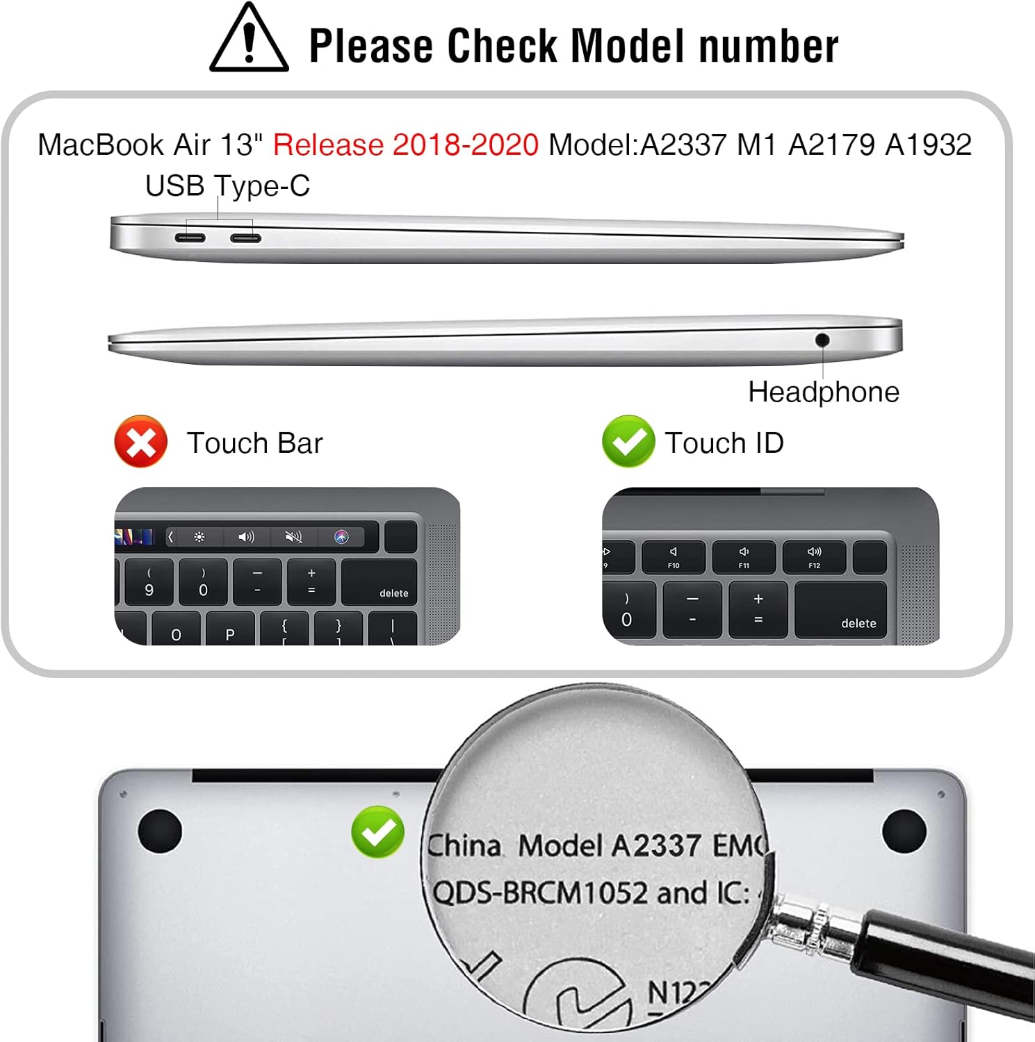 EooCoo Funda rígida con purpurina compatible con MacBook Air de 13 pulgadas 2022 2021-2018 M1 A2337 A2179 A1932 con pantalla de retina, funda +