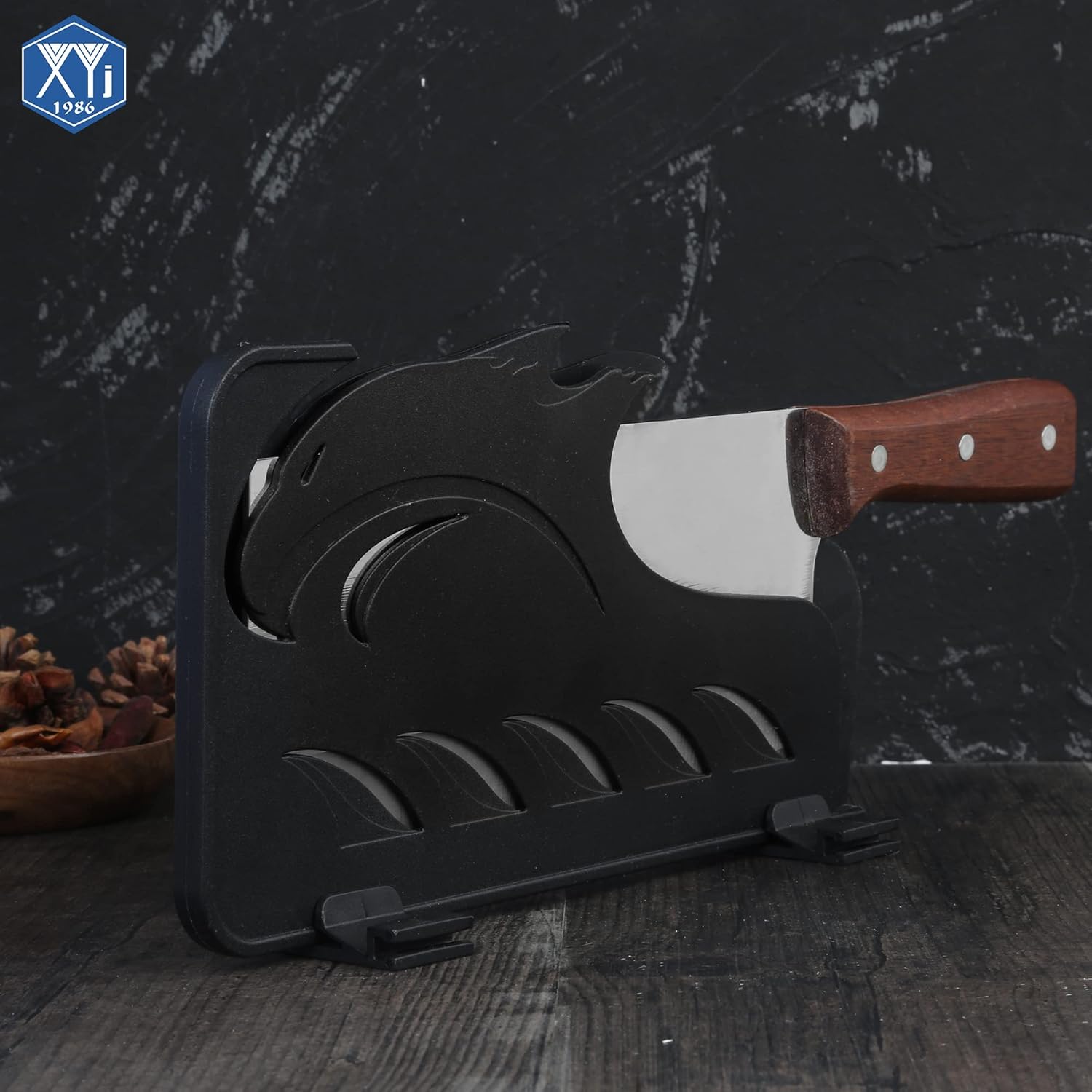 Authentic XYJ Since 1986, 2 fundas de plástico para cuchillos con soportes de almacenamiento de funda, cubierta universal para cuchillos, estuche