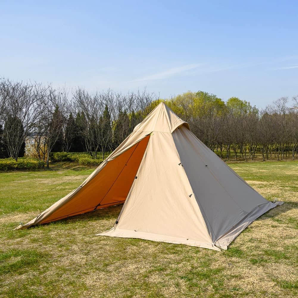 Tienda piramidal para 2 personas Tienda de campaña de lujo Tipi para Caza Equipo Familiar Mochilero Camping Senderismo – Camping Yurt Tent