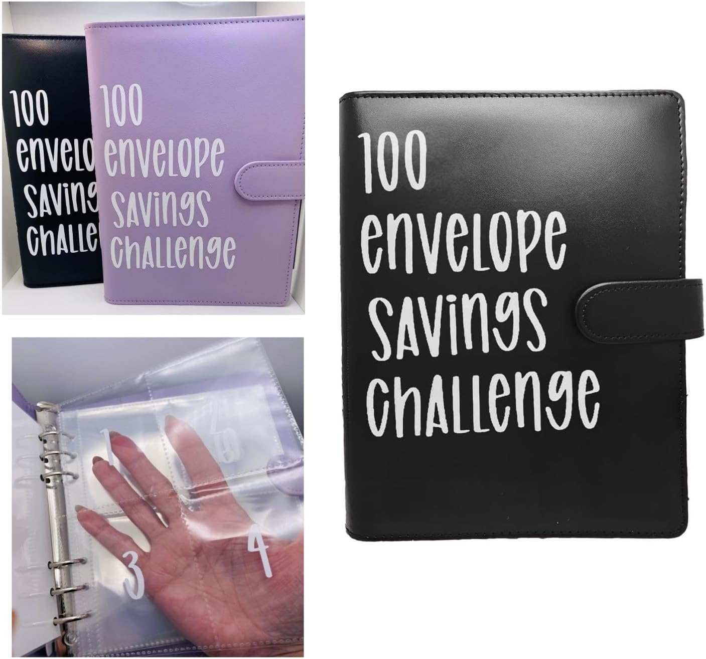 Carpeta de desafío de 100 sobres  Una manera fácil y divertida de ahorrar $5,050  Carpeta de desafíos de ahorro, carpeta de presupuesto con sobres