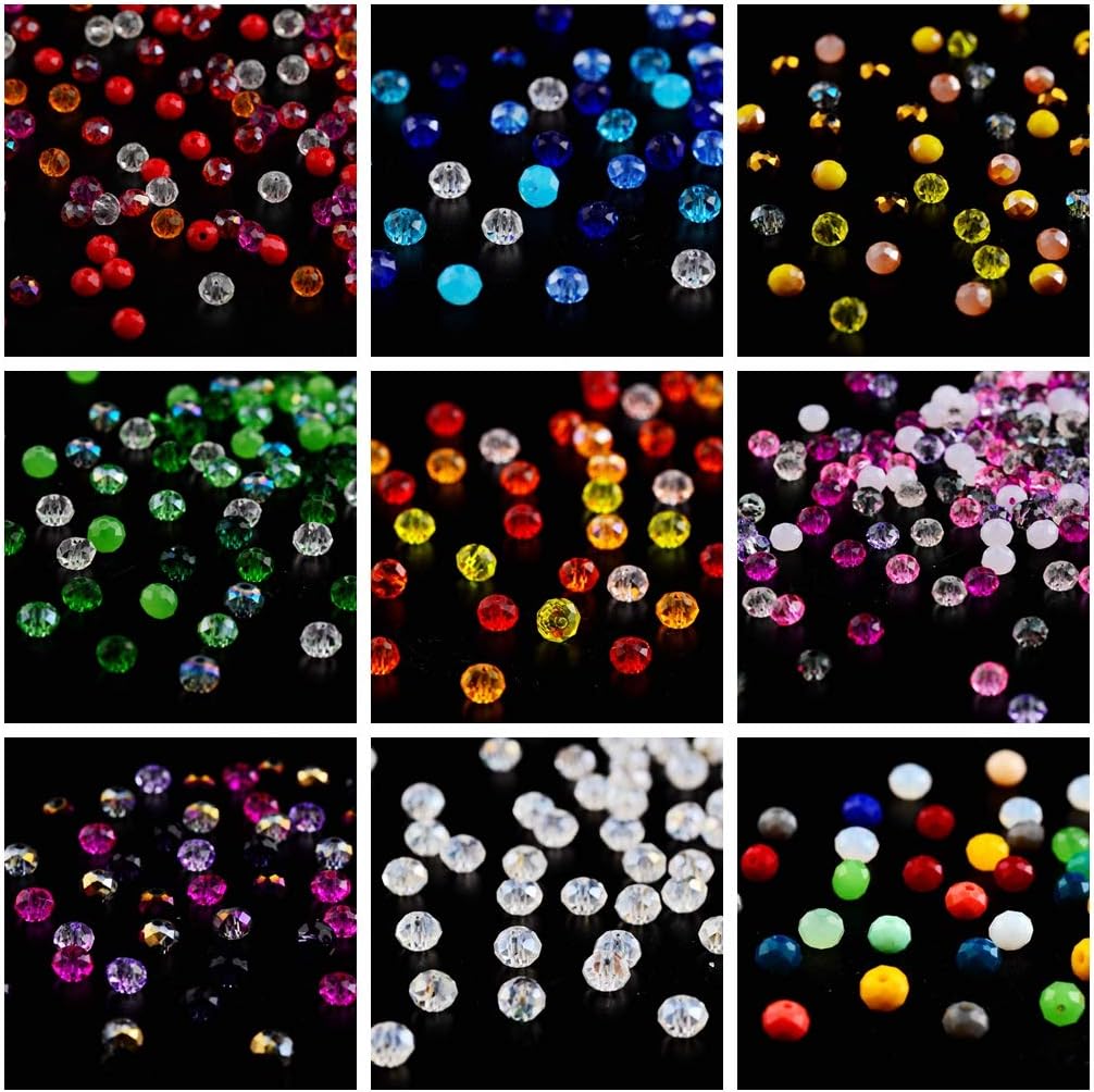 Cuentas de cristal naranja de 0.236 pulgadas, 500 cuentas espaciadoras facetadas Briollete Rondelle, cuentas espaciadoras brillantes AB sueltas,
