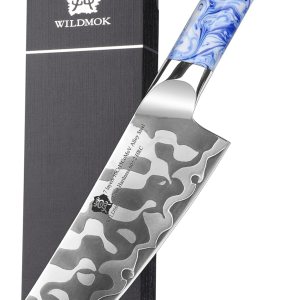 WILDMOK Santoku – Cuchillo de cocina japonés de acero aleado de 7 pulgadas, 7 capas, cuchillo de cocina ultra afilado con mango de resina WILDMOK Santoku – Cuchillo de cocina japonés de acero aleado de 7 pulgadas, 7 capas, cuchillo de cocina ultra afilado con mango de resina