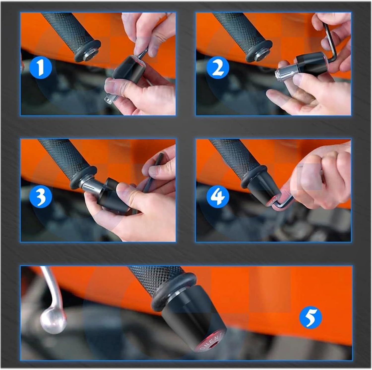 Motorcycle for Yamaha XT660XRZ XT660 2004 2005 2006 2007 2008 2009 2010 2011-2017 78″ 22mm Motorcycle CNC Aluminum Handlebar Grips Ends Handle end