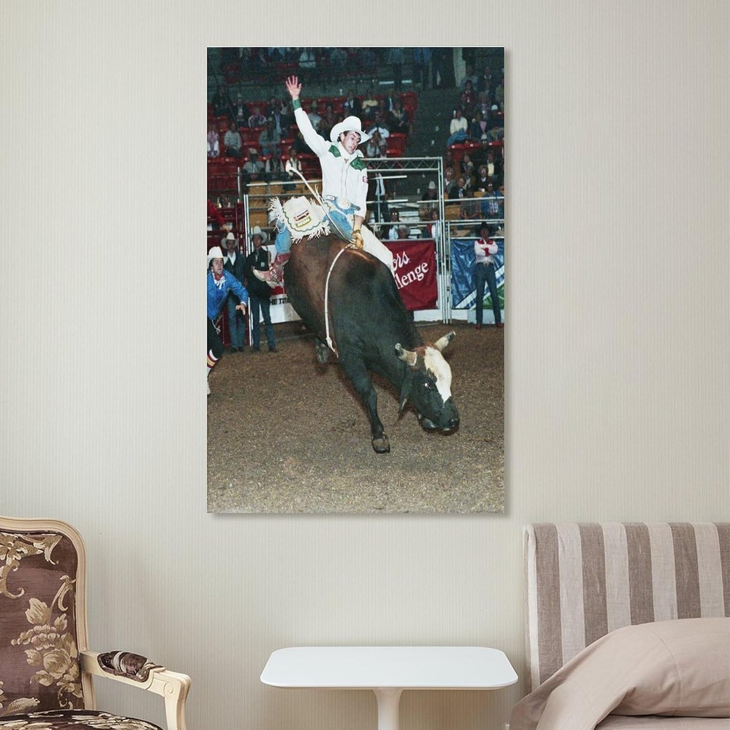 YokimA Lane Frost Riding Bull Poster Pintura Decorativa Lienzo Arte de Pared Pósters de Sala de Estar Dormitorio Pintura 12 x 18 pulgadas (11.8 x