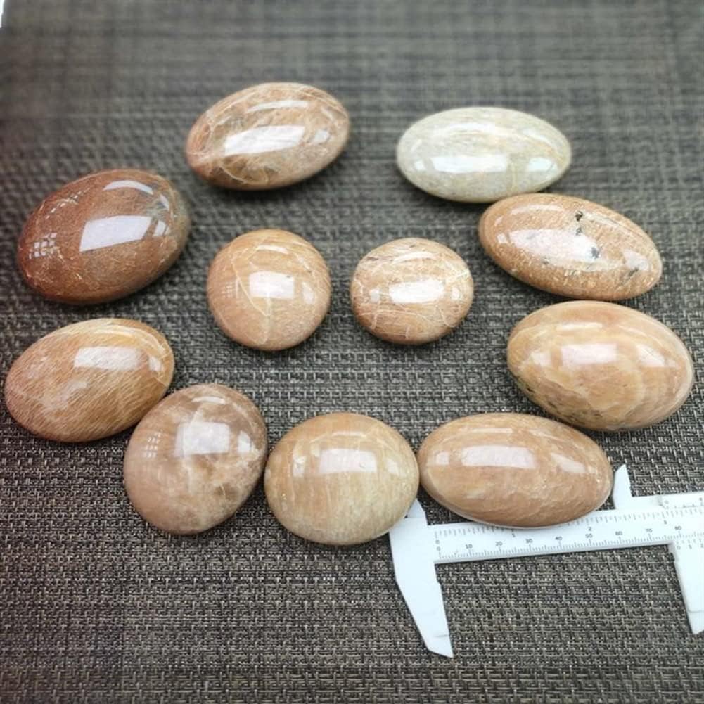 Home Decoration for Peach Moonstone Palm Stones Piedras naturales Stones and Crystals Natural GemstoneReiki Modern Home Decor Full of Texture (Size
