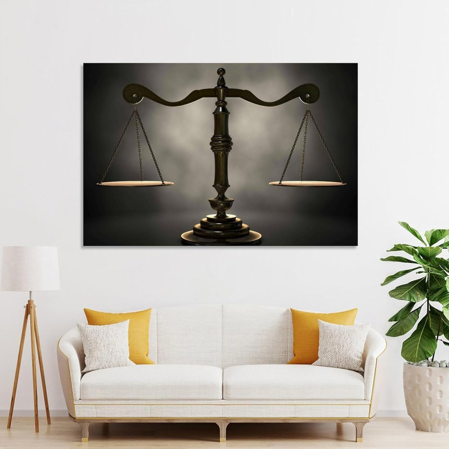 Póster Moderno De Pared De Escamas De Oro De La Justicia, Lienzo Impreso, Decoración Para Dormitorio Poster Decorative Painting Canvas Wall Posters