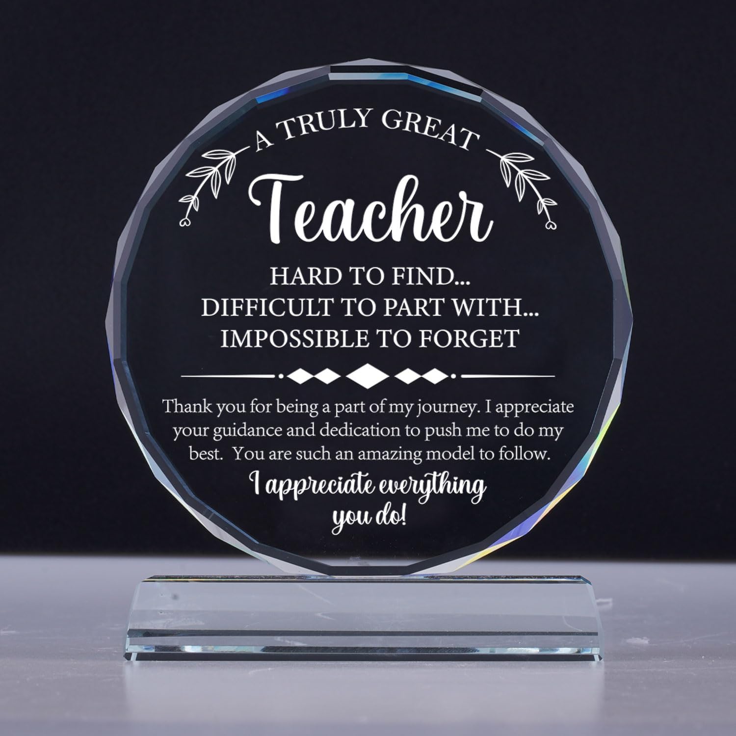 Regalos de agradecimiento para profesores para mujeres y hombres, regalo de agradecimiento de cristal grabado para profesores, los mejores regalos