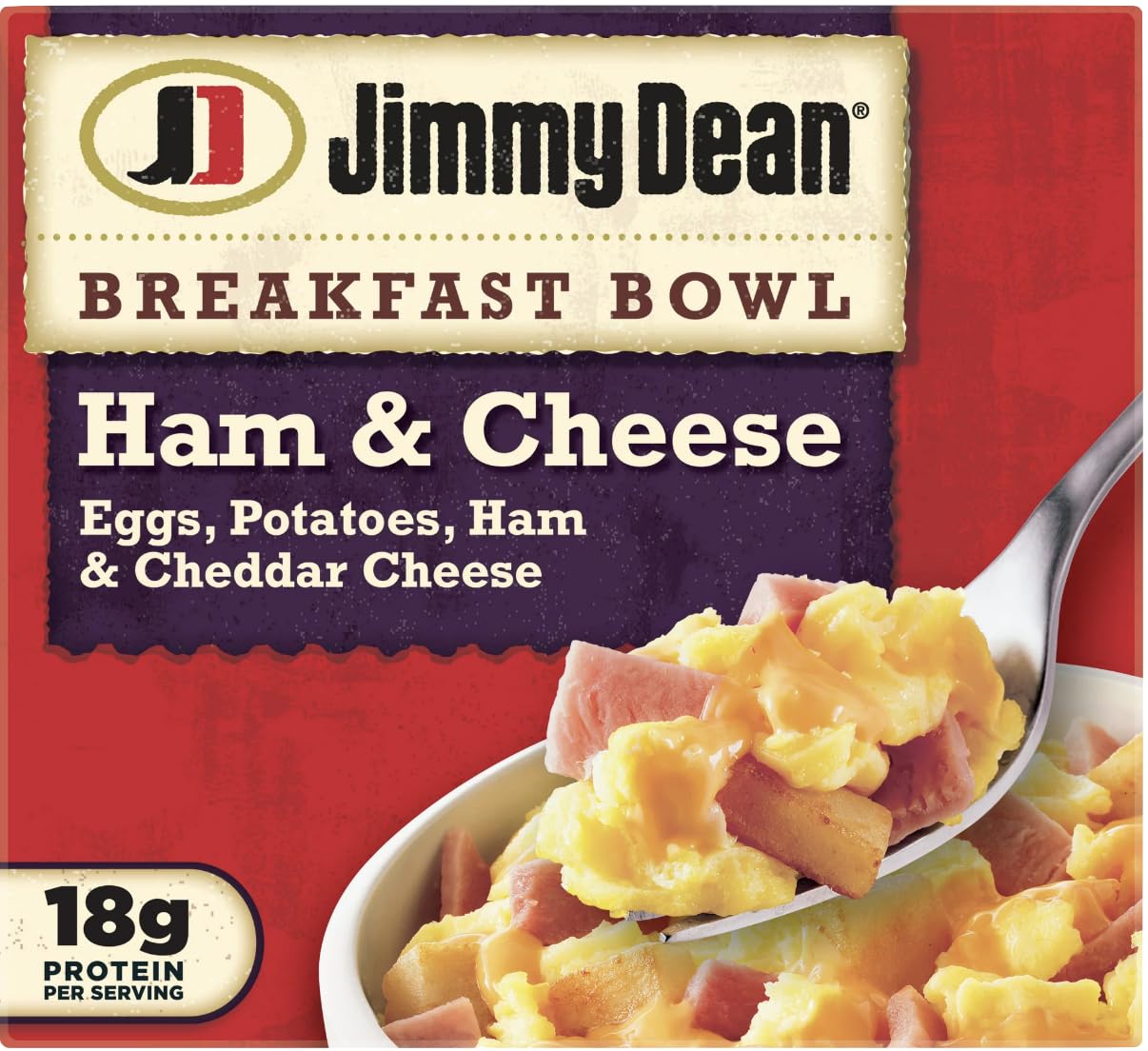 Salutem Vita – Tazón de desayuno Jimmy Dean  2 de jamón y queso  + 2 de tocino y queso cheddar, 7 onzas cada uno – Total de 4 tazones