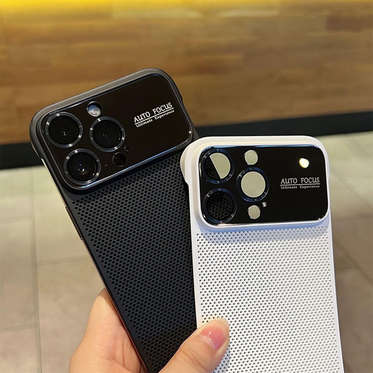 Funda para teléfono con disipación de calor galvanizado con 4000 orificios de enfriamiento, sin bordes de gran ventana para iPhone 141312 ProMax