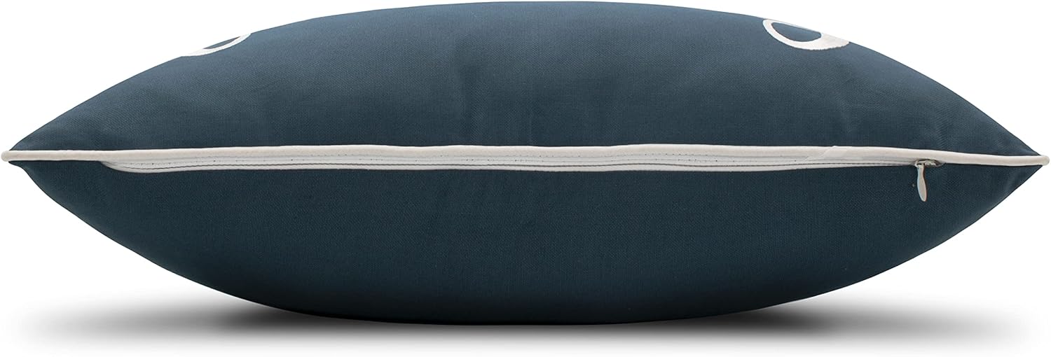 Funda de almohada decorativa con acento lumbar, bordada, familiar, 12 x 20 pulgadas, color verde azulado