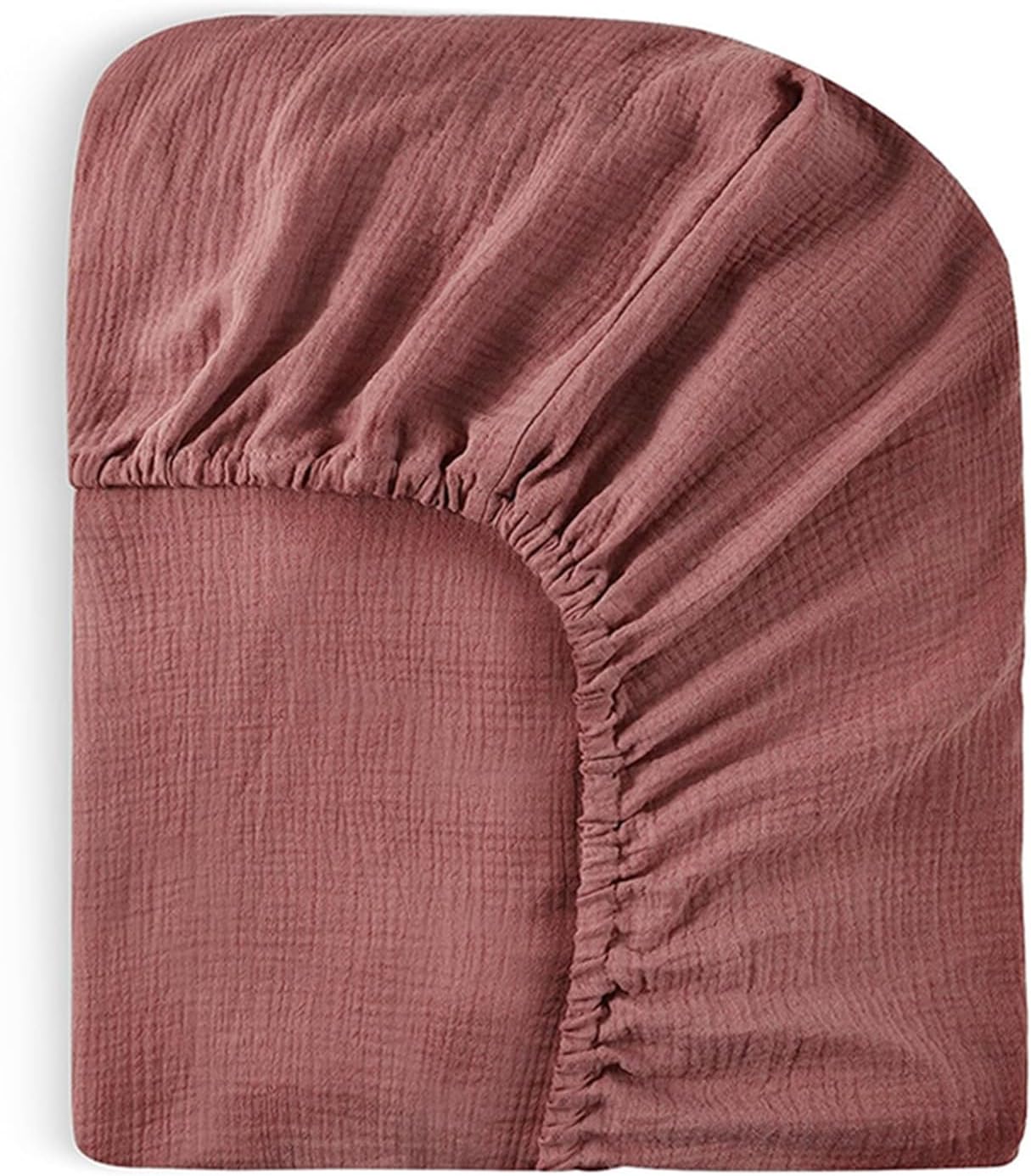 Sábanas de cuna de algodón, sábana bajera para cuna, cómoda funda de cama de algodón, suave y suave, color rojo azufaifo