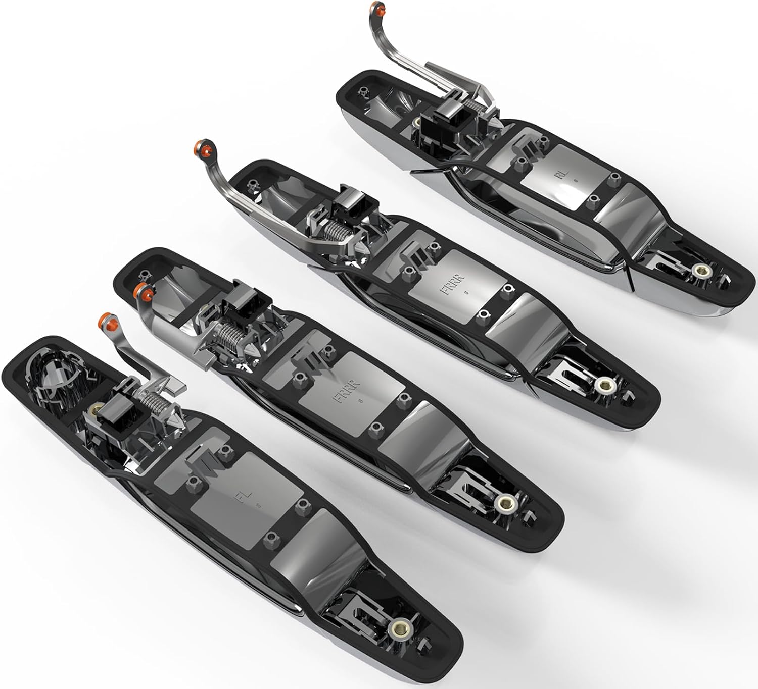 Manija de puerta exterior, 4 piezas cromadas para conductor delantero y trasero compatibles con Chevy Silverado Suburban Avalanche Tahoe 2007-2014,
