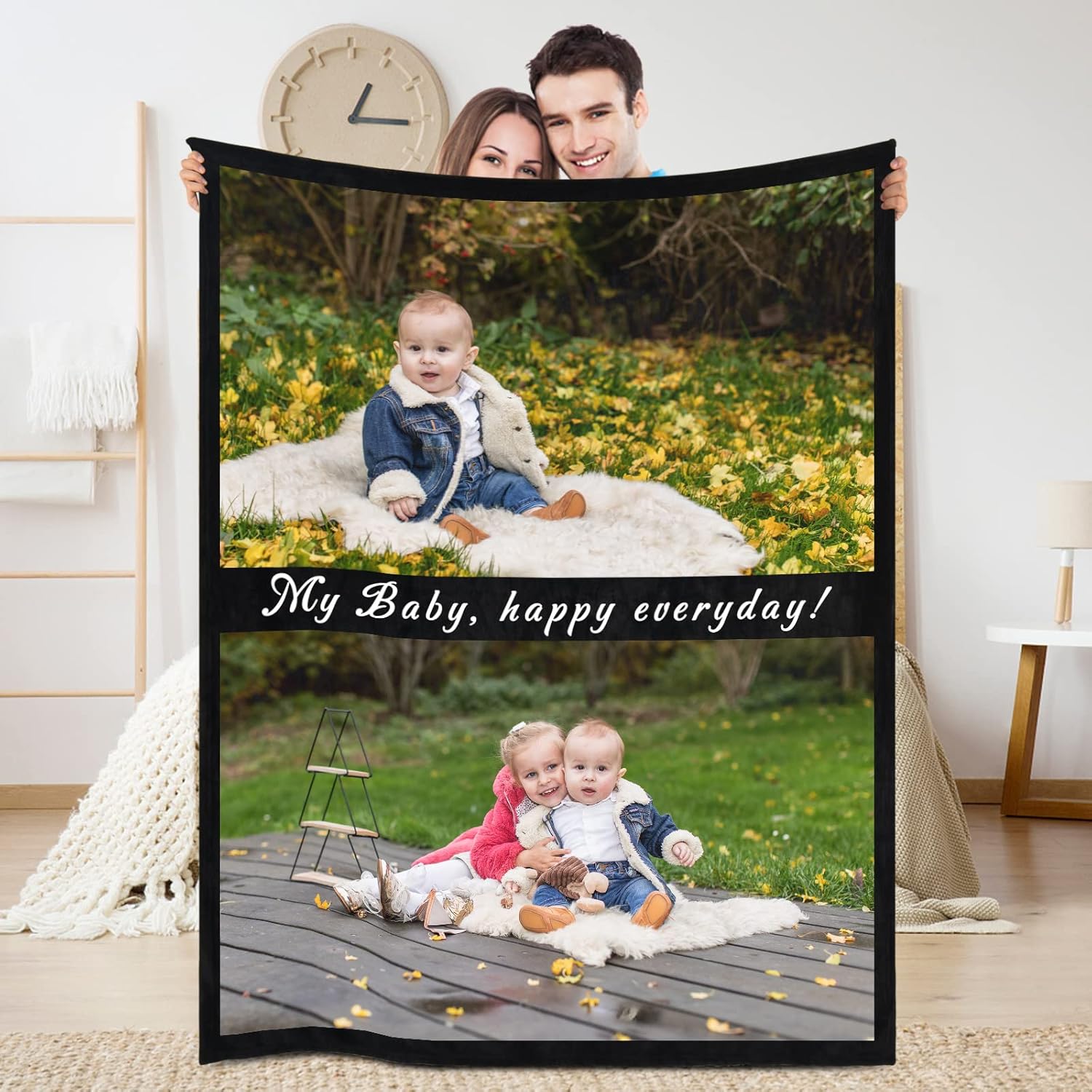 Livole Manta personalizada con imagen, manta de franela personalizada con foto y texto, manta personalizada para regalo para niños, amigos,