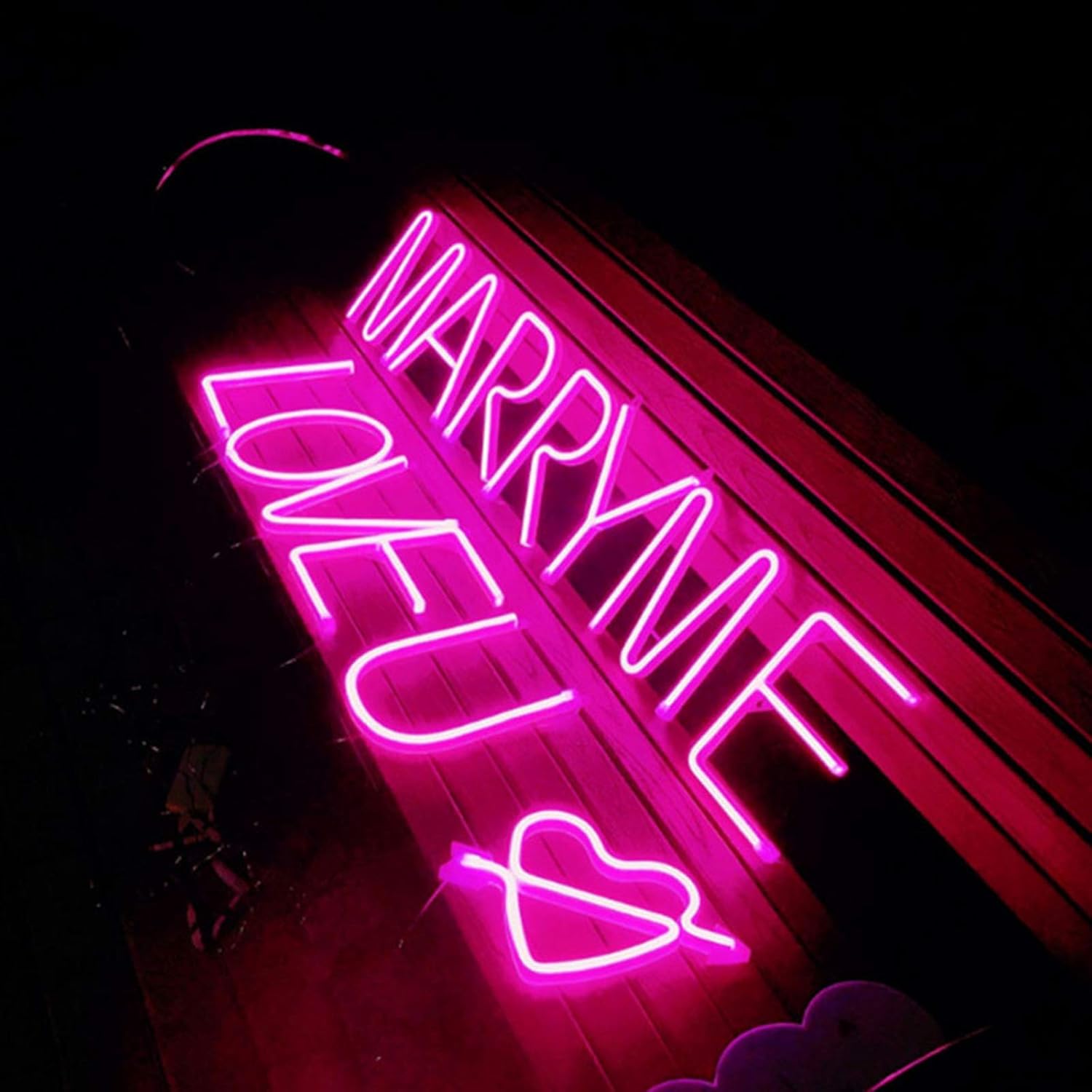 ENUOLI Letrero de letras de neón rosa con letras de neón, con pilas, alimentadas por USB, alfabeto, luces de neón, decoración de pared, palabras
