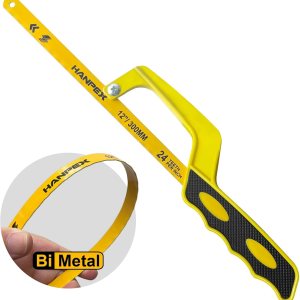 Mini sierra para metales, sierra compacta de aluminio con hoja de sierra bimetálica flexible de 12 pulgadas, sierra de corte de metal, pequeña Mini sierra para metales, sierra compacta de aluminio con hoja de sierra bimetálica flexible de 12 pulgadas, sierra de corte de metal, pequeña