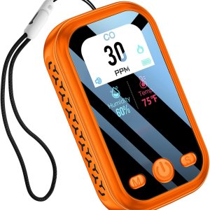 3 en 1 Detector de monóxido de carbono Mini monitor portátil de calidad del aire con alarma de cordón, medidor de gas CO, sensor de humedad y 3 en 1 Detector de monóxido de carbono Mini monitor portátil de calidad del aire con alarma de cordón, medidor de gas CO, sensor de humedad y