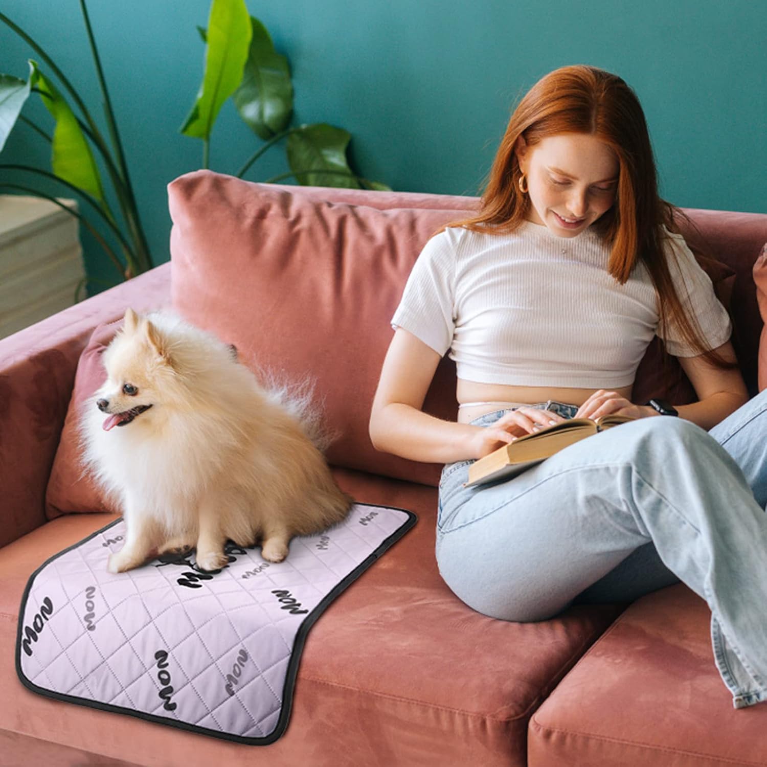 Paquete de 7 almohadillas lavables para orina de perros, almohadillas reutilizables para orina de perro, antideslizantes, impermeables, almohadillas
