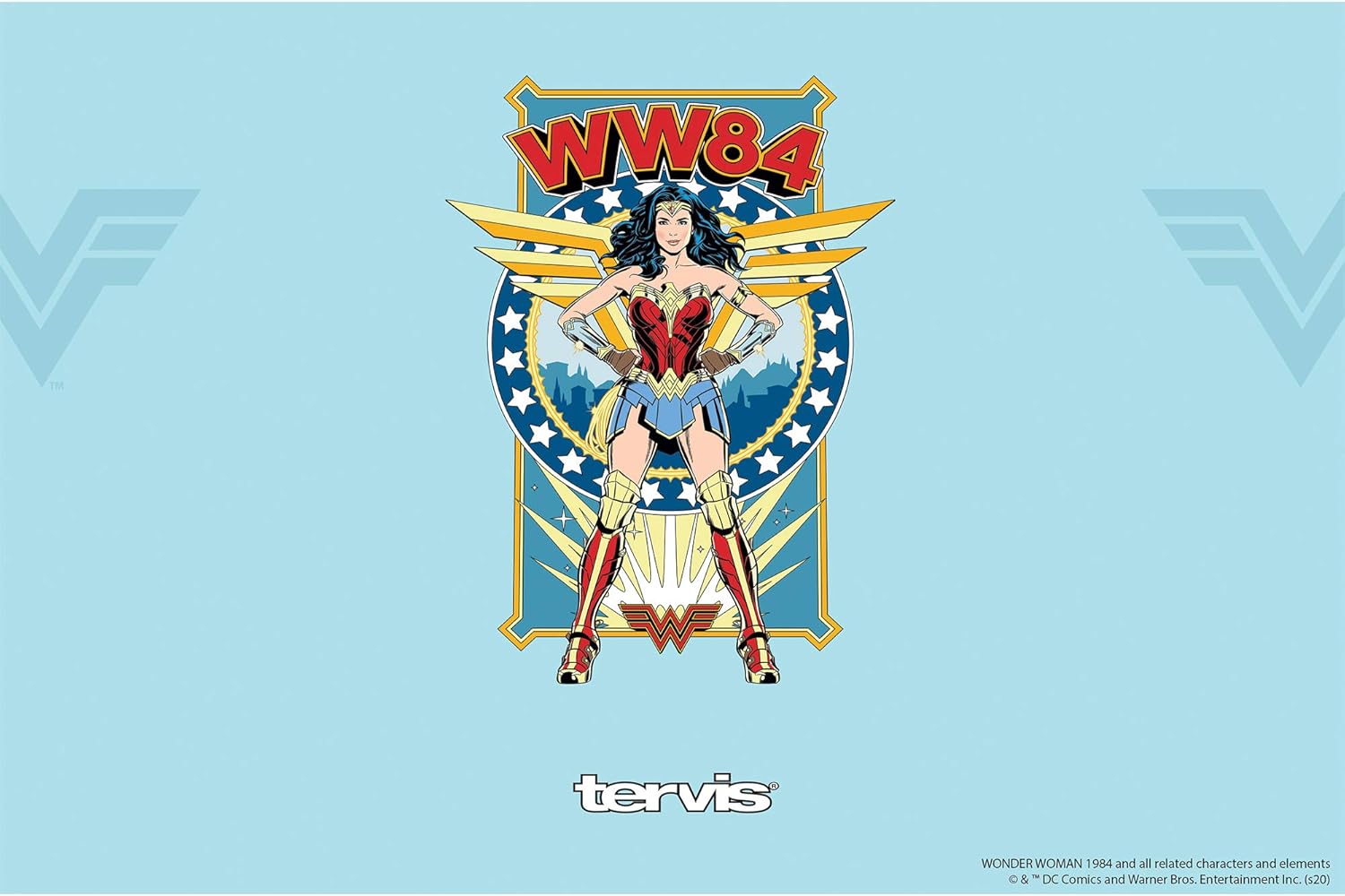 Tervis DC Comics – Vaso aislado de triple pared retro de la Mujer Maravilla mantiene las bebidas frías y calientes, 30 onzas, legado, acero