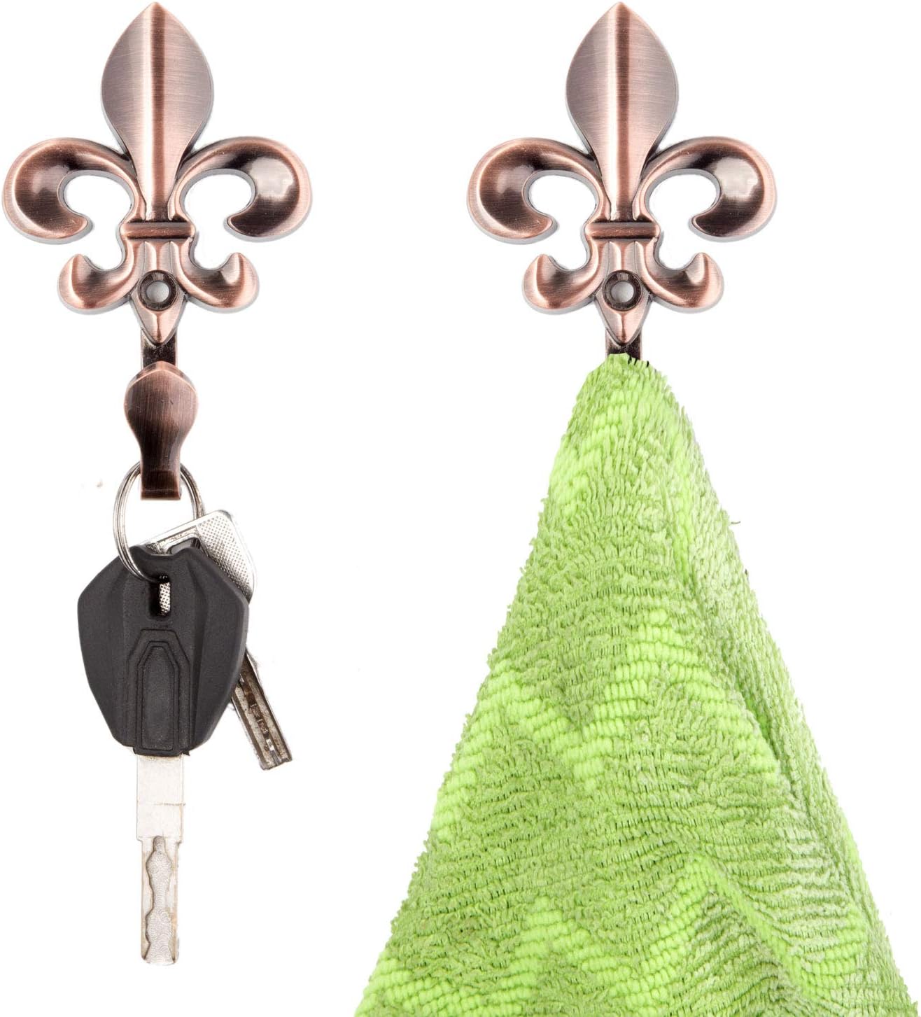 Ganchos decorativos para toallas de baño, ganchos decorativos de pared para abrigos, ganchos de metal resistentes, ganchos para colgar en la pared,