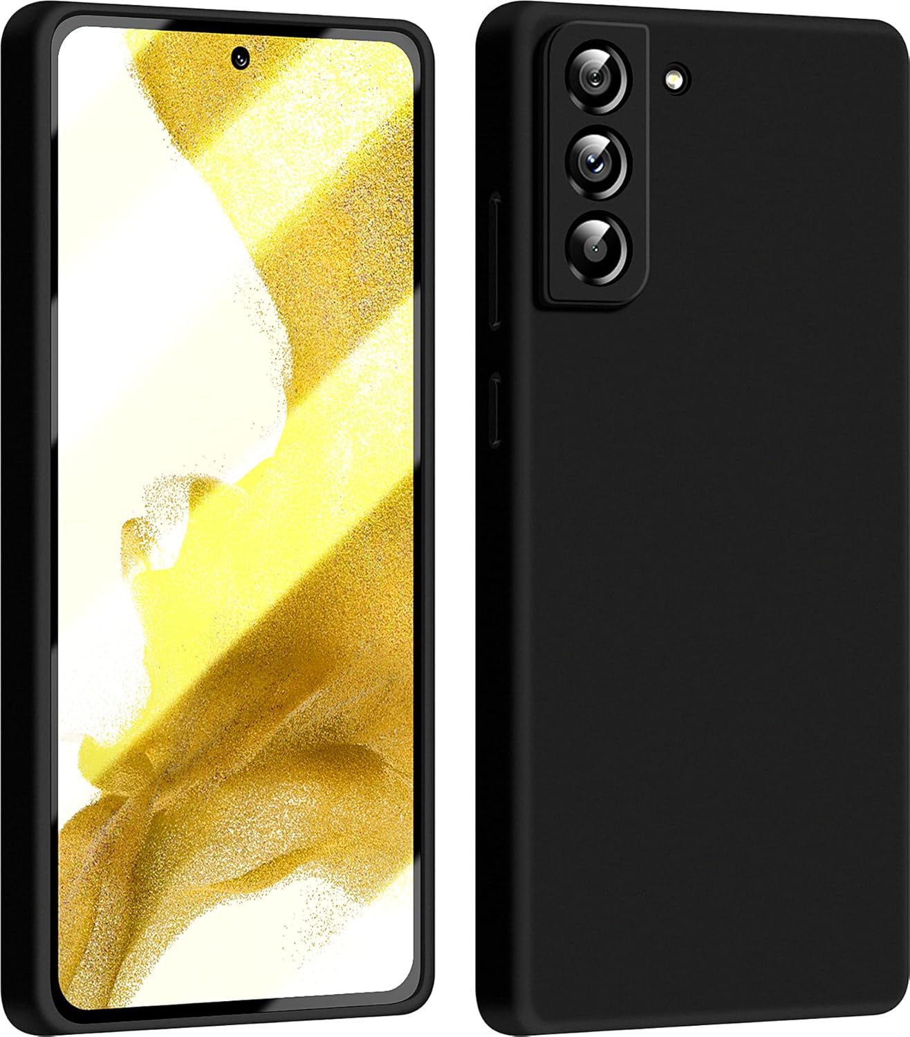 Dssairo Funda 3 en 1 para Samsung Galaxy S22 Plus, con protección completa de la cámara, silicona líquida delgada a prueba de golpes funda