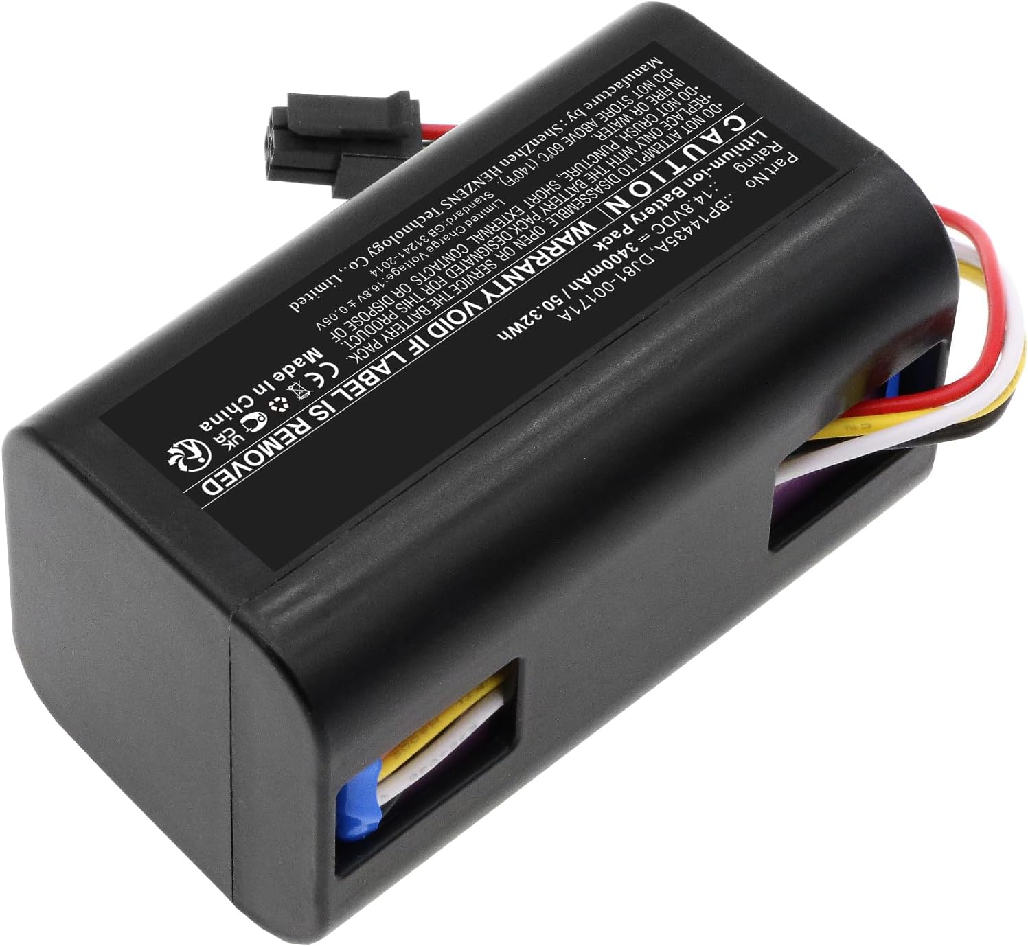 Synergy Digital Vacuum Cleaner Battery, Compatible with Midea BP14435A Vacuum Cleaner, (Li-ion, 14.8V, 3400mAh) Ultra High Capacity, Replacement for