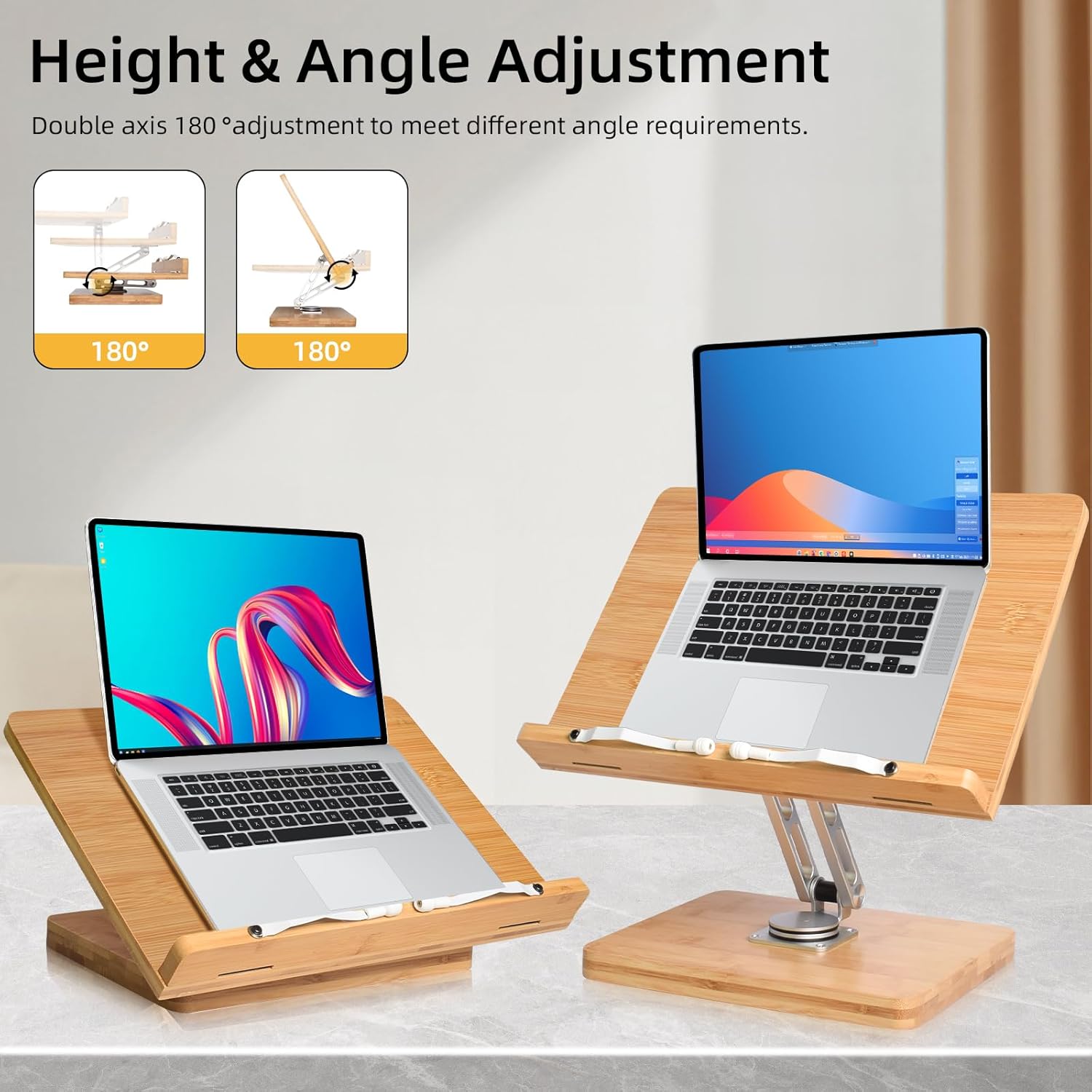 Crocqett – Soporte de libro para lectura, ajustable giratorio de 360 grados, con clips de página, soporte grande para libros de cocina, música,