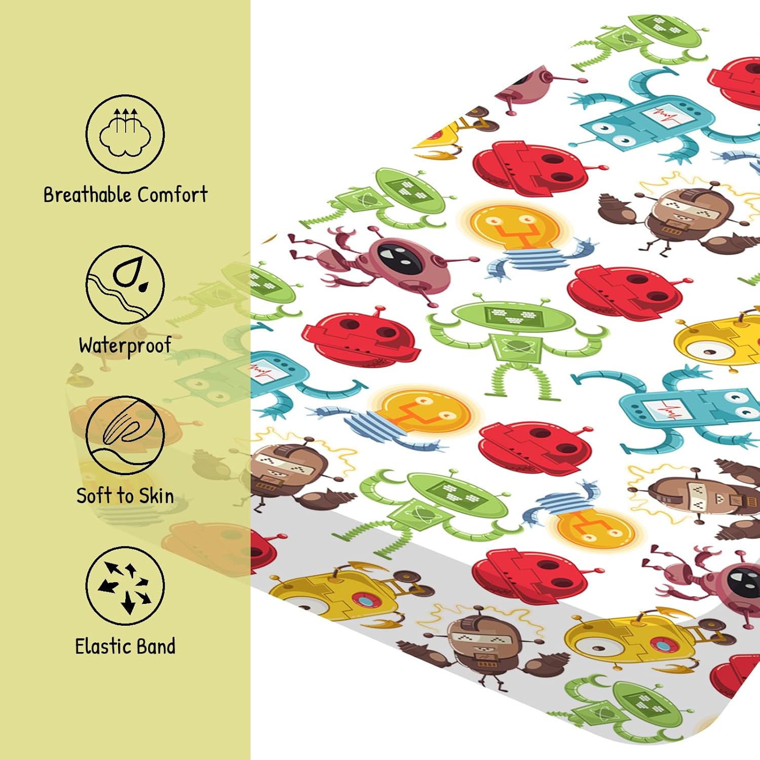 Funda para cambiador de pañales de bebé, 1 paquete de sábanas bajeras de alta calidad, 28 x 32 pulgadas, tamaño estándar, mezcla de algodón ultra