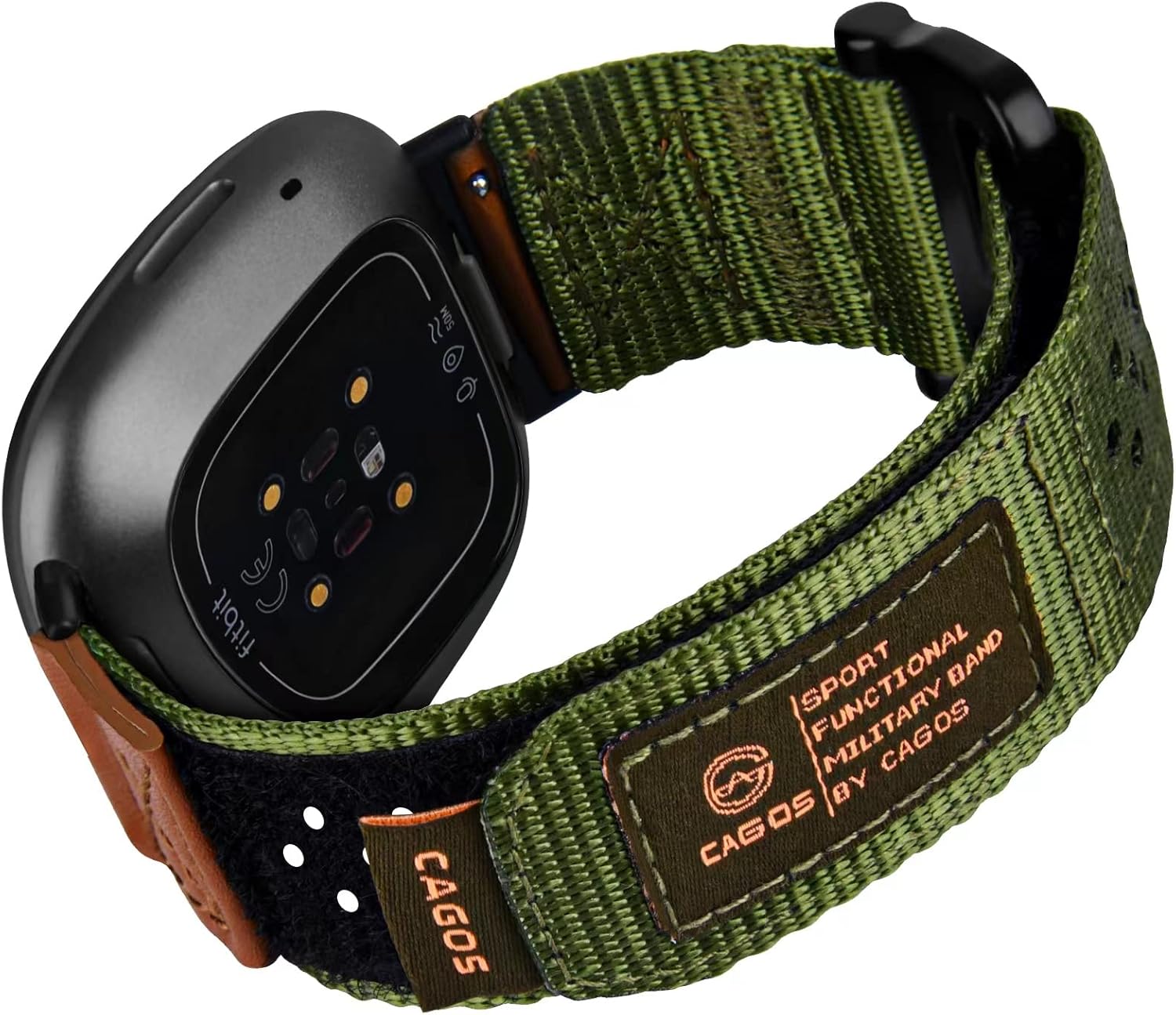 CAGOS Correas de repuesto para Fitbit Versa 3, Versa 4, Fitbit Sense, Sense 2, para mujeres y hombres, correa de nailon resistente, transpirable,