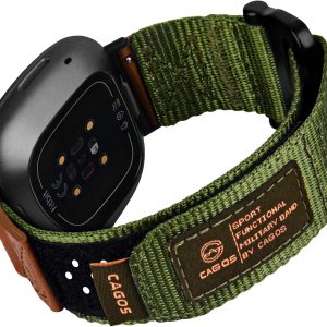 CAGOS Correas de repuesto para Fitbit Versa 3, Versa 4, Fitbit Sense, Sense 2, para mujeres y hombres, correa de nailon resistente, transpirable, CAGOS Correas de repuesto para Fitbit Versa 3, Versa 4, Fitbit Sense, Sense 2, para mujeres y hombres, correa de nailon resistente, transpirable,