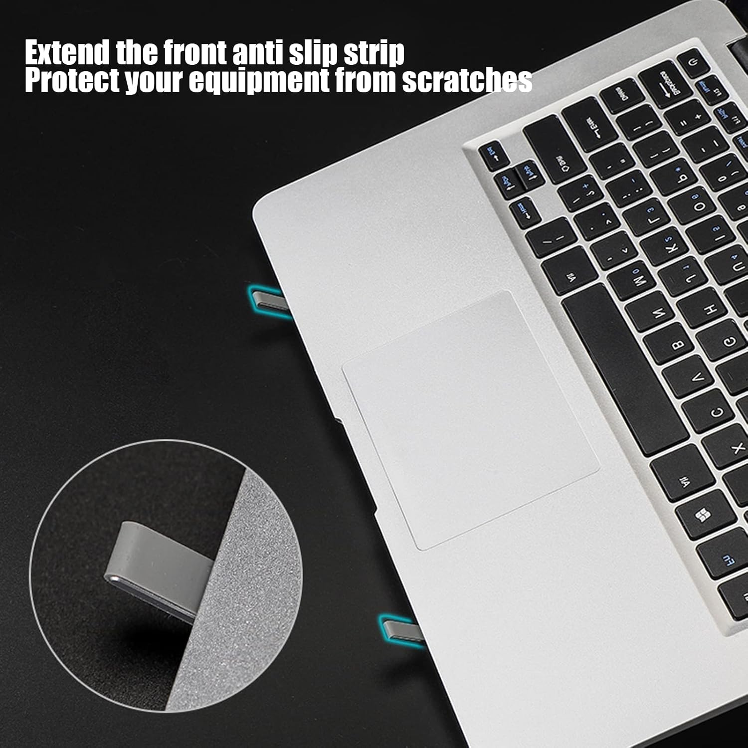 Soporte plegable y ajustable para laptop, monitor portátil, soporte de computadora de escritorio portátil para tableta de 10 a 17 pulgadas, gris