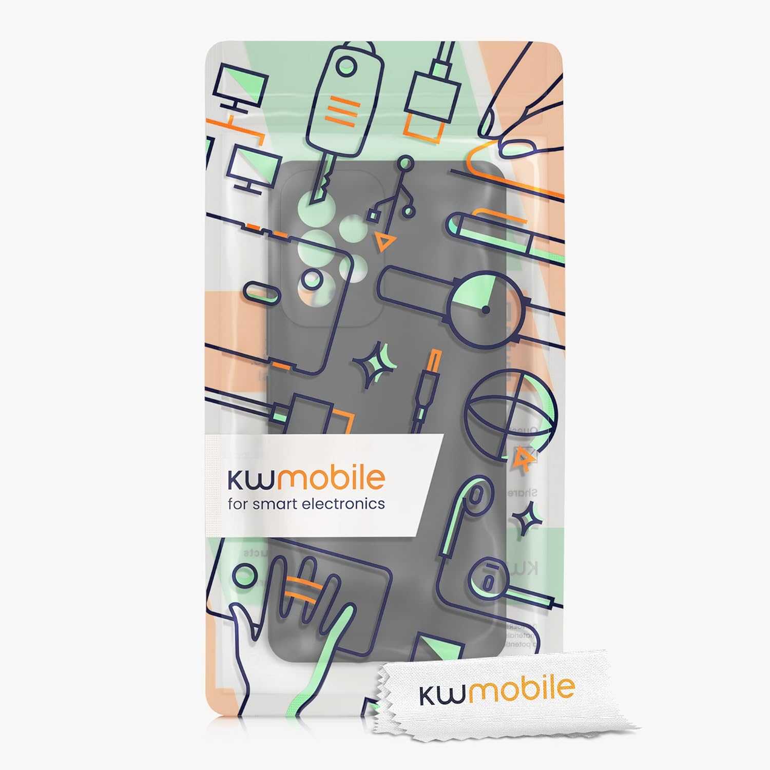 kwmobile Funda compatible con Samsung Galaxy A53 5G – Funda de silicona TPU con acabado suave – Negro mate