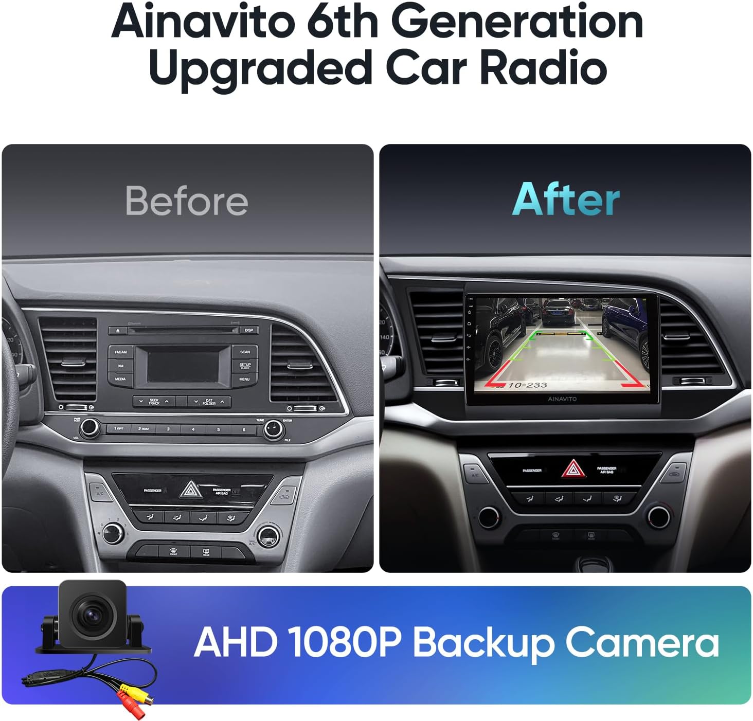 9 pulgadas 5G WiFi 8 Core (2G Ram+32G ROM) Radio estéreo para coche Hyundai Elantra 2016 2017 2018 con Carplay Android Auto, Android 12.0 Soporte de
