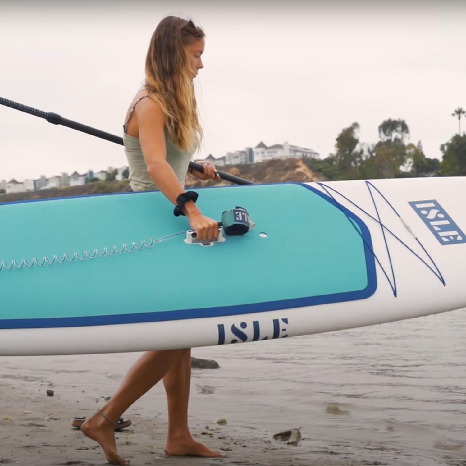 ISLE Versa Rígido Stand Up Paddle Board & SUP Paquete de accesorios – Tablero duro ligero epoxi SUP