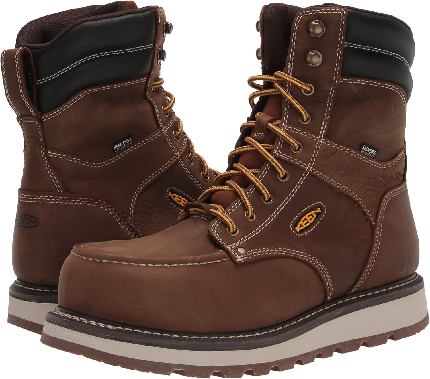 KEEN Utility Botas de trabajo Cincinnati8inchWaterproof Composite ToeWedge para hombre
