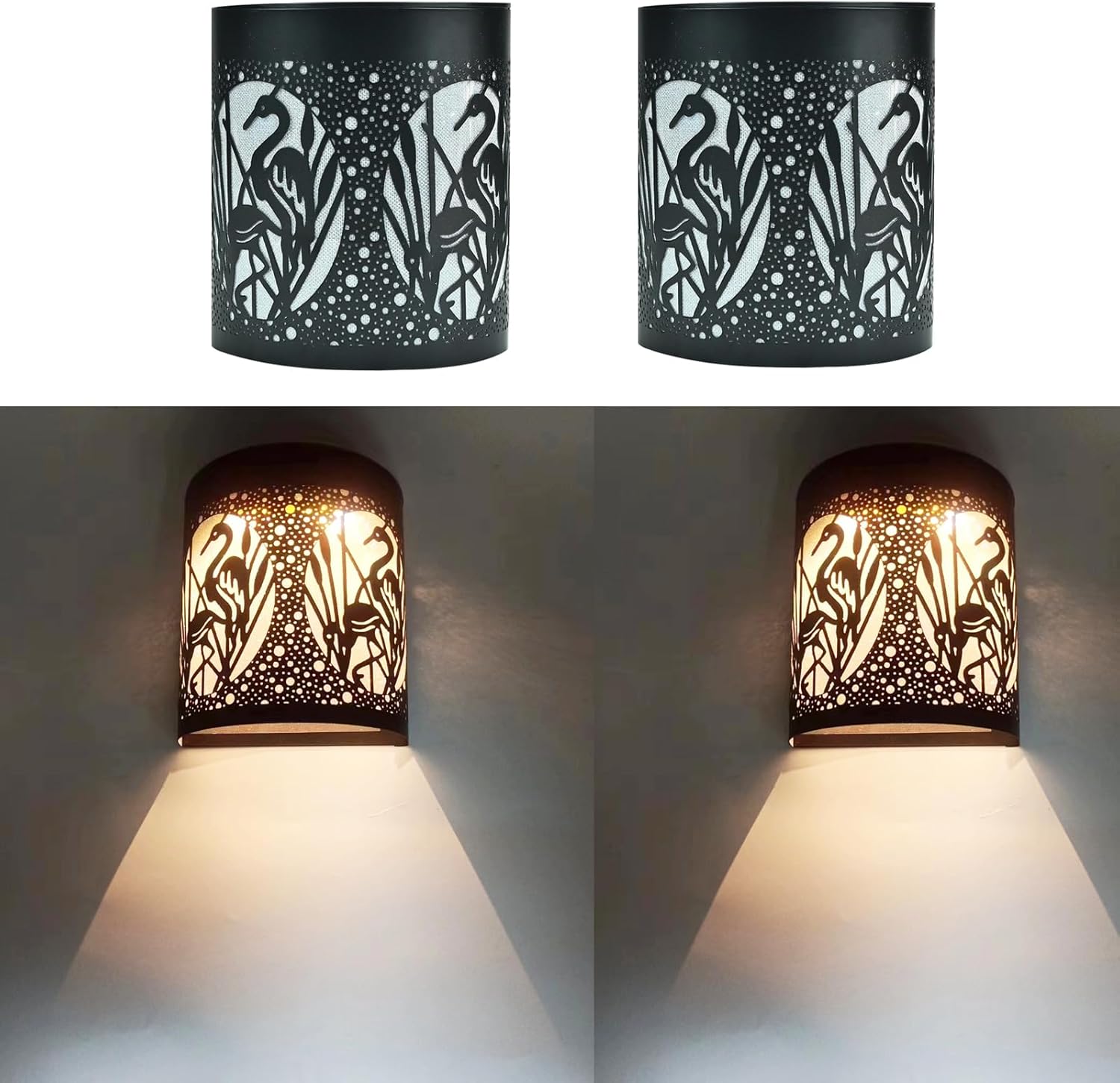 Luces de pared para exteriores, lámpara decorativa solar para exteriores, iluminación de valla de pared para patio, puerta delantera, patio,