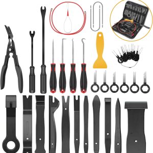 GOOACC Herramienta de extracción de molduras de 40 piezas, herramienta de extracción de terminales automáticos, alicates de clip automático, kit de GOOACC Herramienta de extracción de molduras de 40 piezas, herramienta de extracción de terminales automáticos, alicates de clip automático, kit de