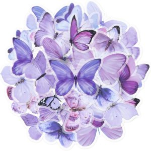 40 calcomanías de mariposa moradas, calcomanías de mariposa coloridas transparentes, calcomanías decorativas de mariposa vintage para álbumes de 40 calcomanías de mariposa moradas, calcomanías de mariposa coloridas transparentes, calcomanías decorativas de mariposa vintage para álbumes de