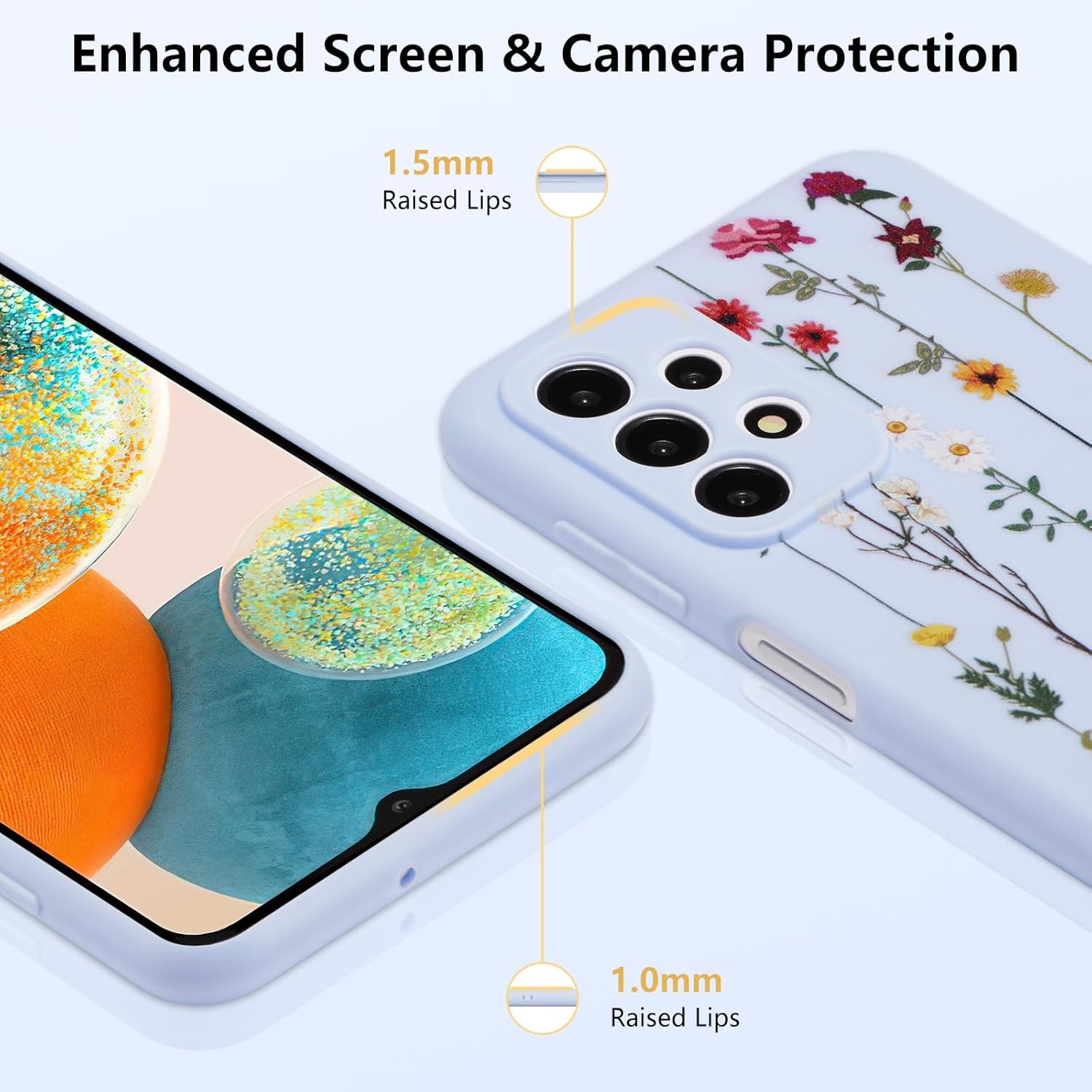 ZTOFERA Funda para Samsung Galaxy A53 5G, suave y delgada, a prueba de golpes, para niñas y niñas, color morado