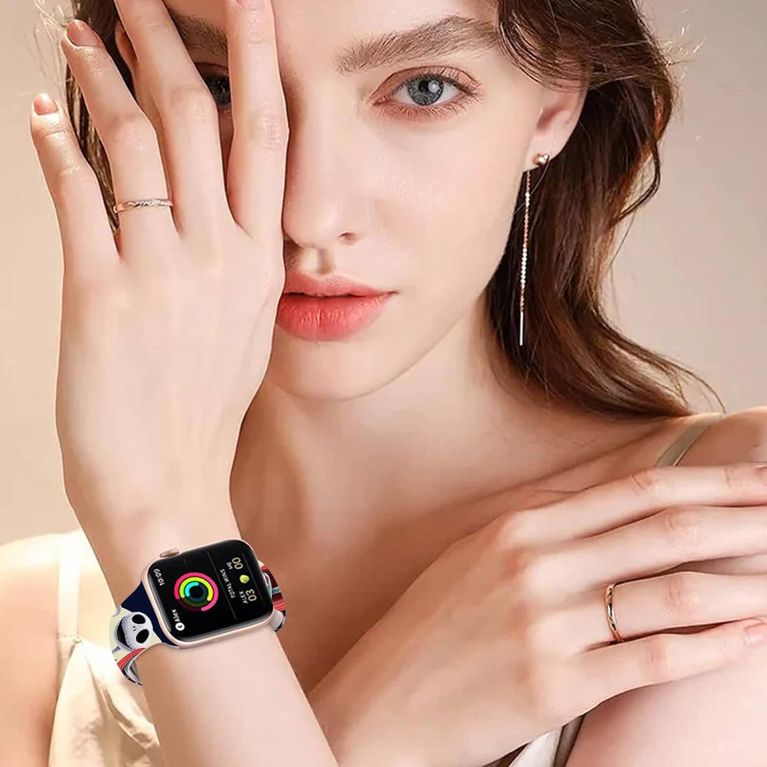 Holiday Band Compatible with Apple Watch 38mm 40mm 41mm 42mm 44mm 45mm 49mm Men Women,Soft Silicone Adjustable Wristbands Smartwatch Straps for