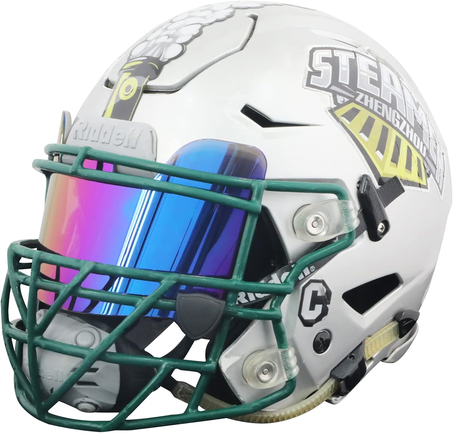 Visera de fútbol tintada, visera de casco de fútbol para adultos y jóvenes