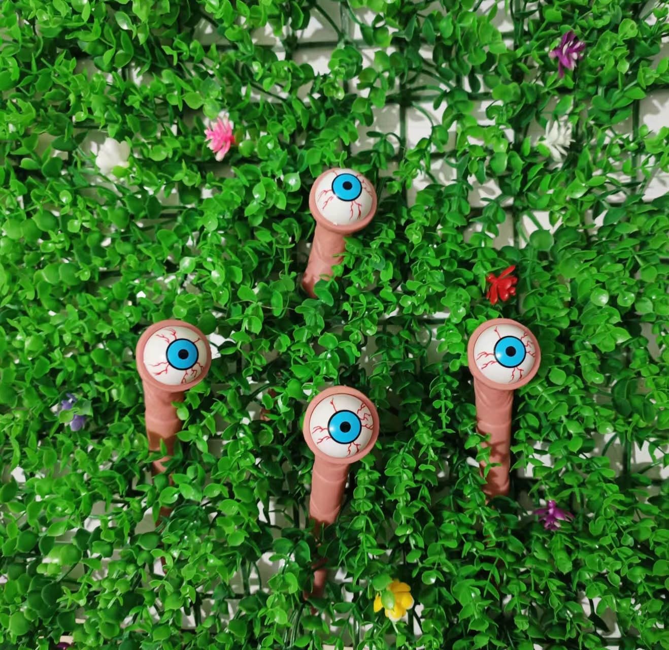 4 estacas de globo ocular para plantas de 6.7 pulgadas, accesorio de decoración de plantas de jardín de mal de ojo, decoración de macetas de