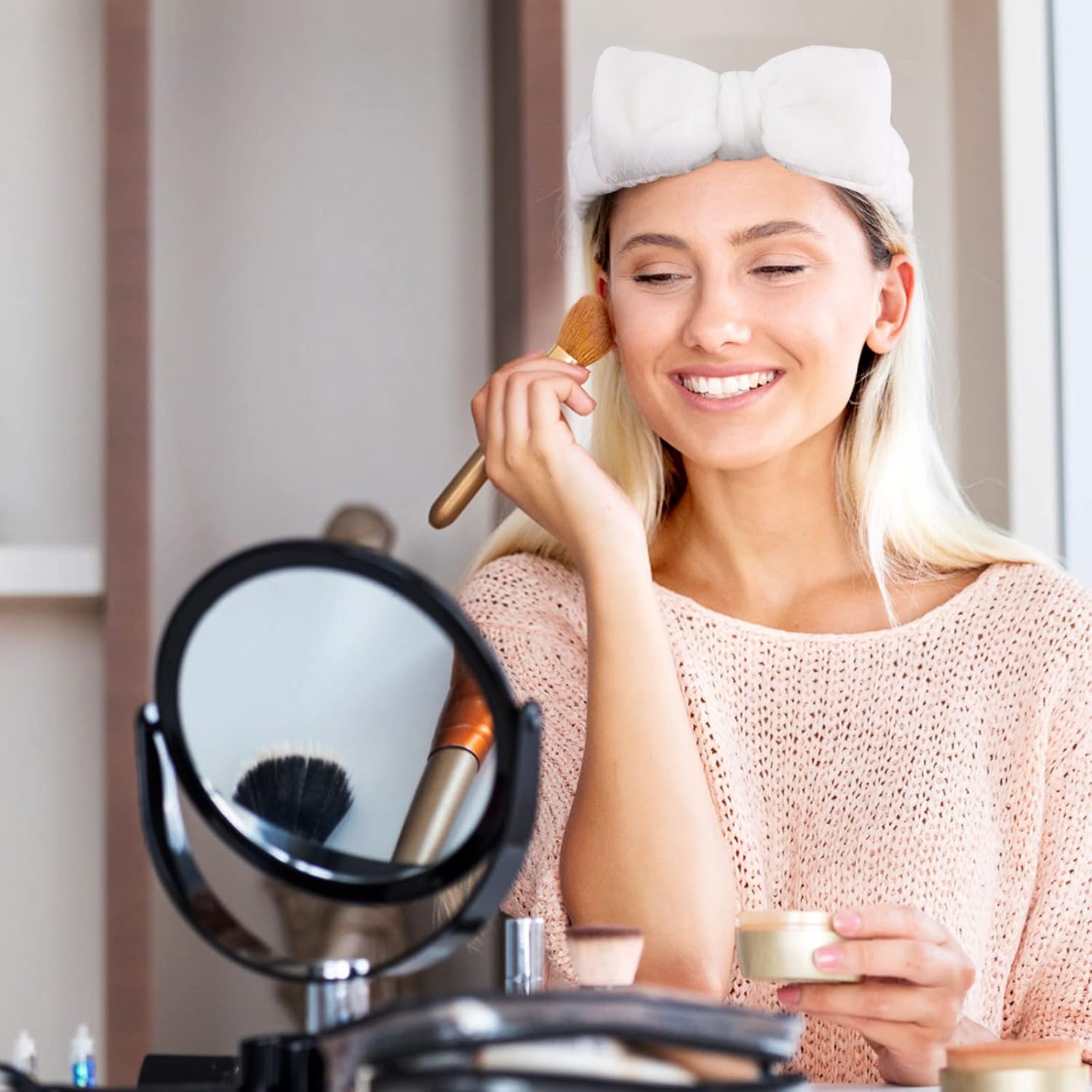 Juego de 3 diademas de spa y muñequeras para lavado de cara, reutilizables, suaves, para maquillaje, diademas de forro polar para el cuidado de la
