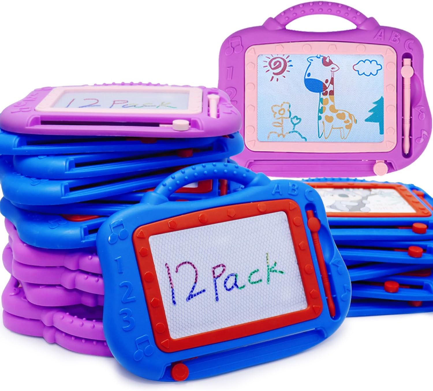 Tablero magnético de dibujo para niños, juguetes de viaje a granel para niños de 3, 4, 5, 6 años, colorido bloc de bocetos a granel para niños y