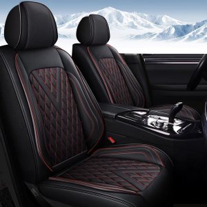 2 fundas de asiento delantero de automóvil para ChevroletChevy Trailblazer 2021-2024, cojín de asiento de Chevy de piel sintética, impermeable, 2 fundas de asiento delantero de automóvil para ChevroletChevy Trailblazer 2021-2024, cojín de asiento de Chevy de piel sintética, impermeable,