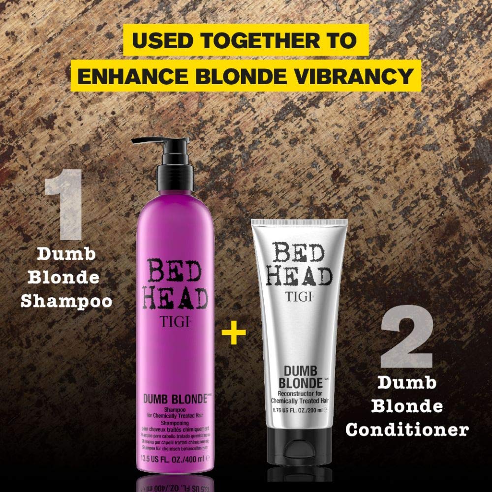 TIGI Bed Head Dumb Blonde Champú, 13.5 onzas líquidas