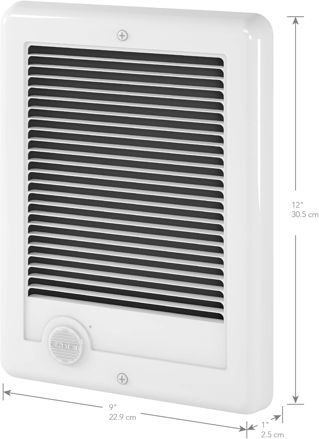 Cadet Com-Pak Calentador de pared eléctrico unidad completa sin termostato (Modelo CSC151W, Parte 67553), 5120 BTU, 120 voltios, 1500 vatios, blanco