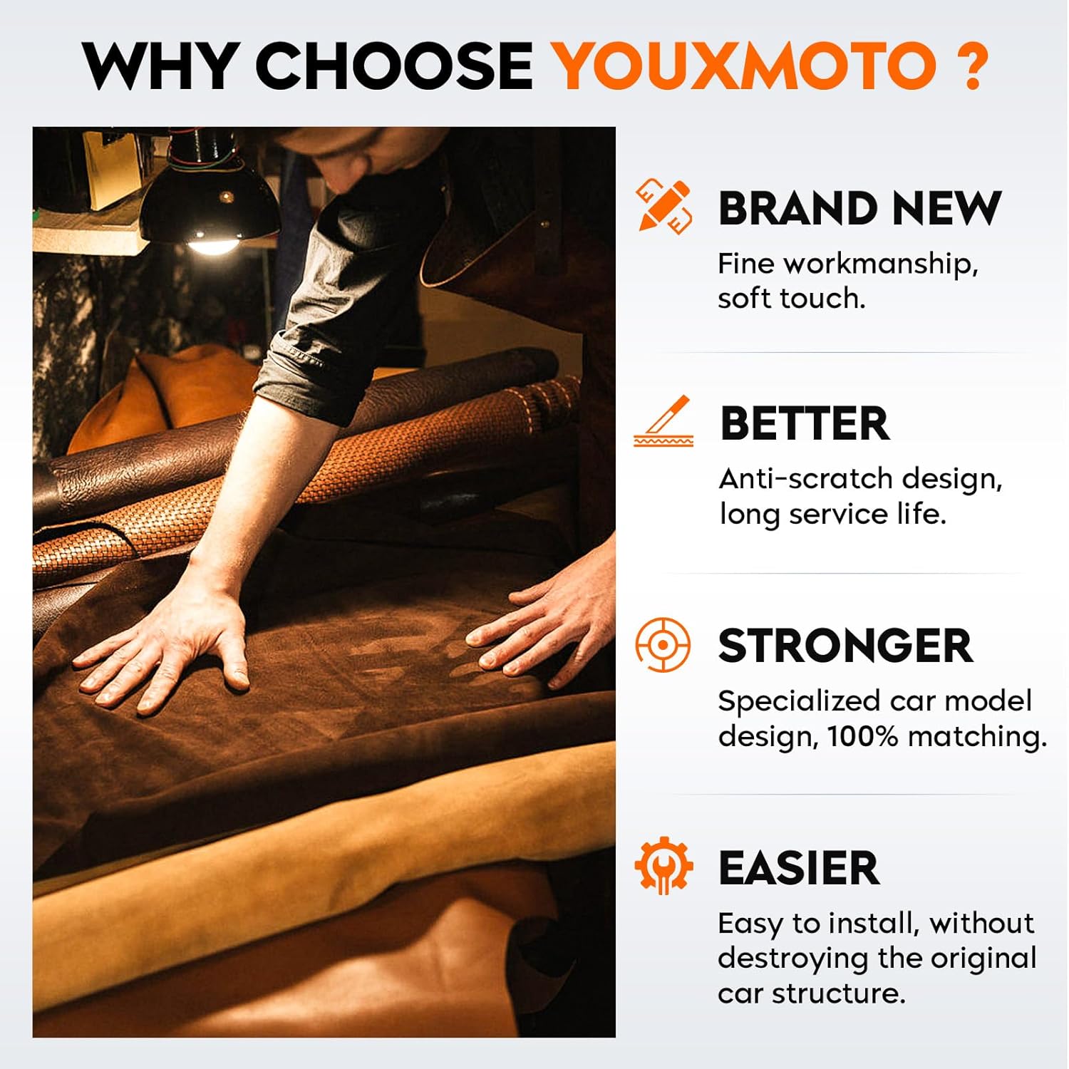 Youxmoto Tapa de consola central para Ford Mustang 2005 2006 2007 2008 2009, kit de reparación de cubierta de reposabrazos, color negro se adapta a