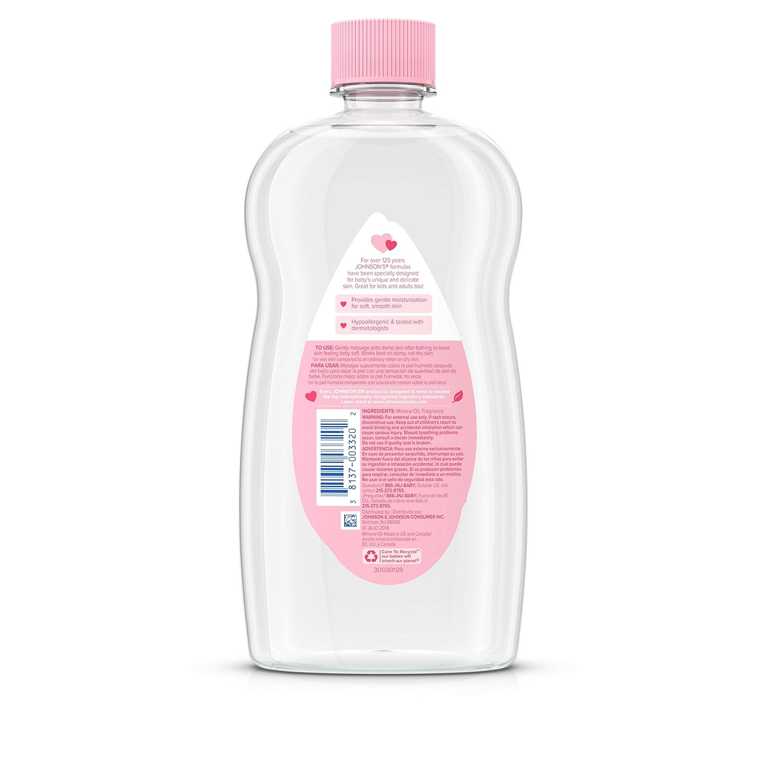 Johnson & Johnson SLC (Cosmetics) Aceite para bebés, 20 onzas líquidas