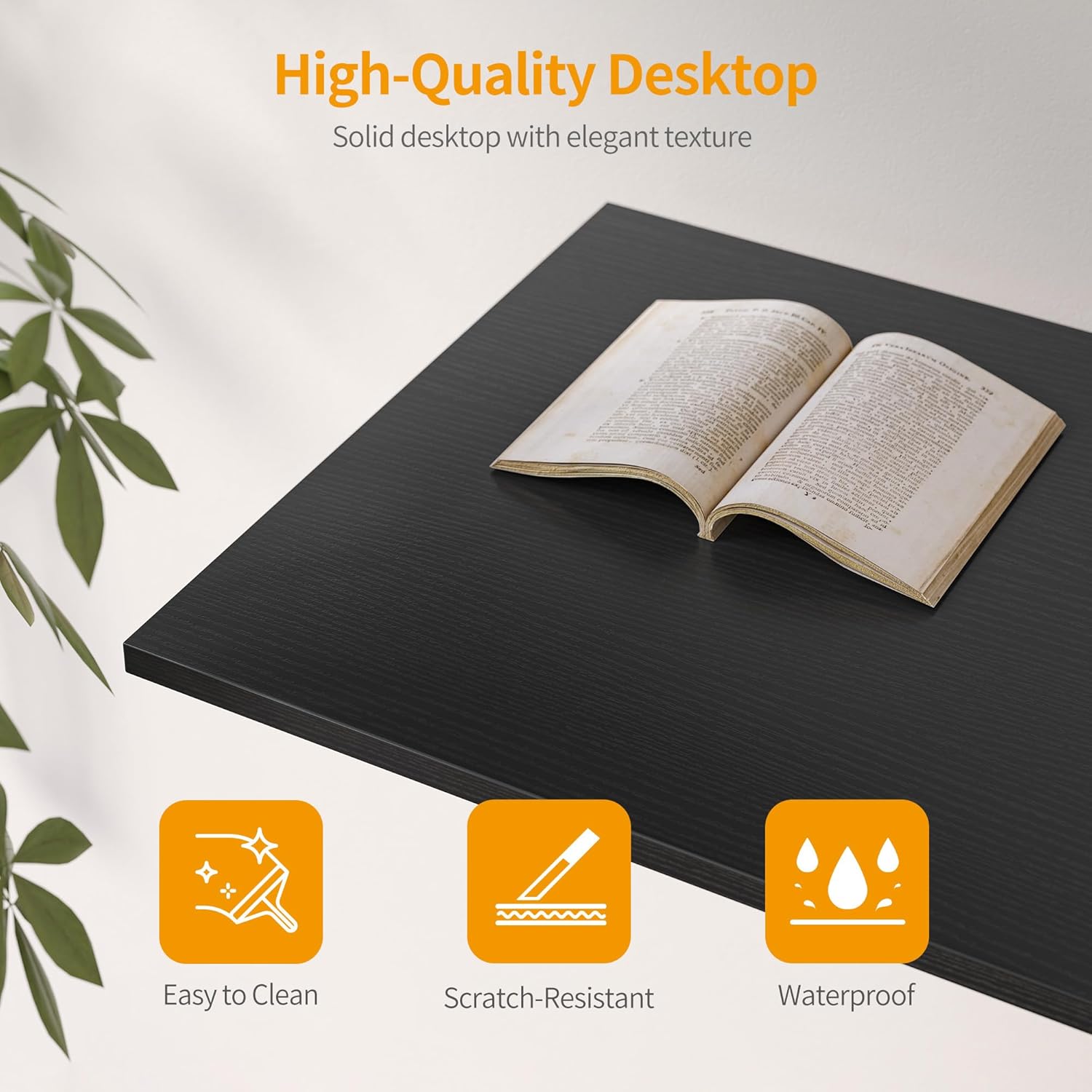 Cubiker – Escritorio de computadora para oficina en casa, ideal como escritorio de estudio o mesa para computadora portátil, estilo simple, moderno,
