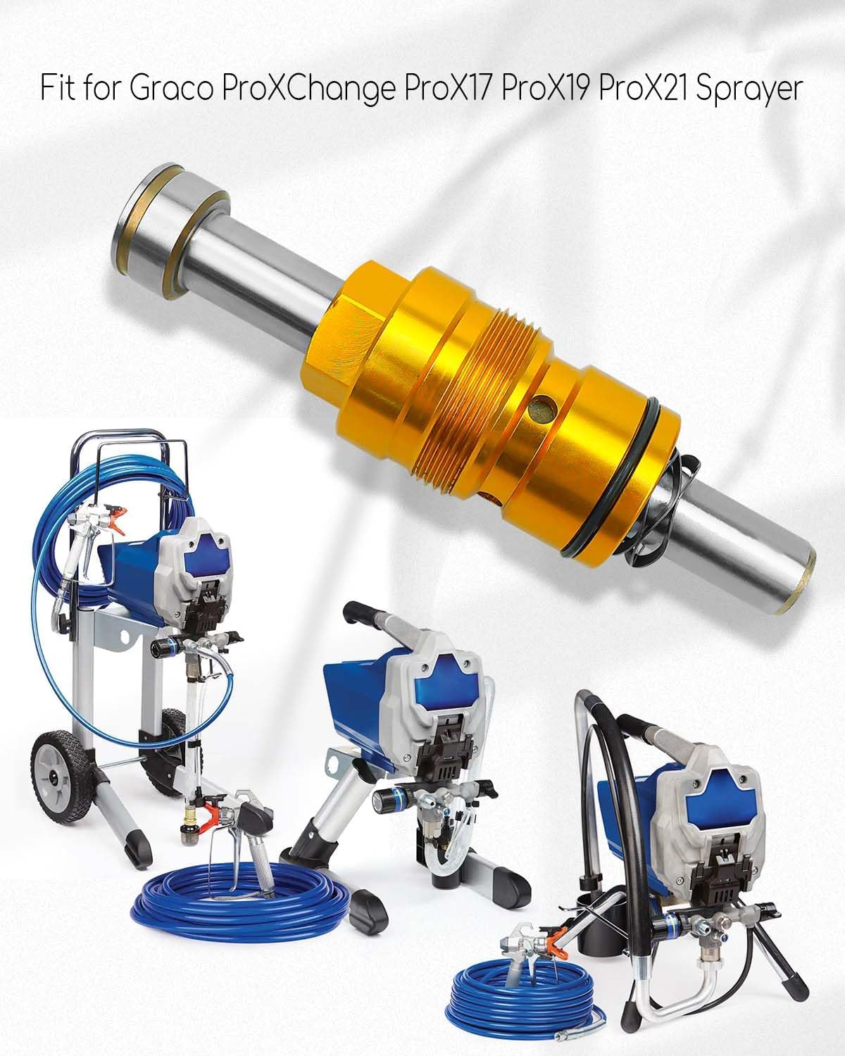 La bomba de pulverización de pintura eléctrica reemplaza 24Y472 para Graco ProXChange ProX17 ProX19 ProX21, bomba de pistón eléctrica de acero